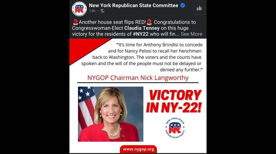 Claudia Tenney Flips New York's 22nd District House Seat Red, Democrat Lawyers Cry Ballot Foul