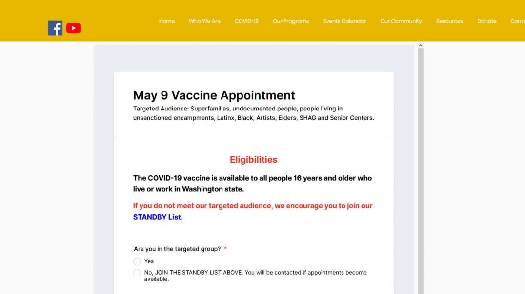 Taxpayer Funded Vaccination Provider In Washington Forcing Whites Onto Impossible 