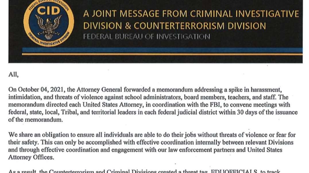 FBI Whistleblower Exposes Counterterrorism Division Targeting Parents, Contrary To Garland Testimony