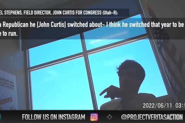 Field Director For John Curtis' Utah congressional campaign resigns after Project Veritas video exposing Curtis as a RINO fraud, saying that what he said in the video quote "does a..
