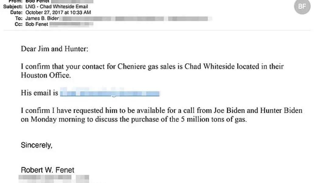 New Email Names Joe Biden In Son's $5 Million Gas Deal With China, Who Gave Hunter 3ct Diamond