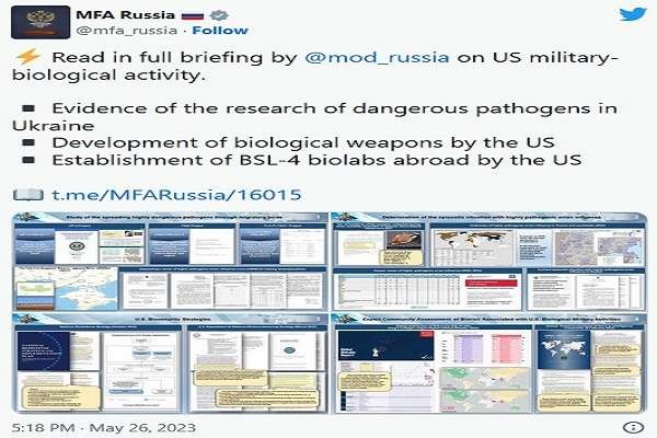 Russia says it has evidence of avian flu pathogens with lethality rate up to 40% in humans at US biolab in Ukraine. Were they prepping to initiate another plandemic? Meanwhile...Russia issue..